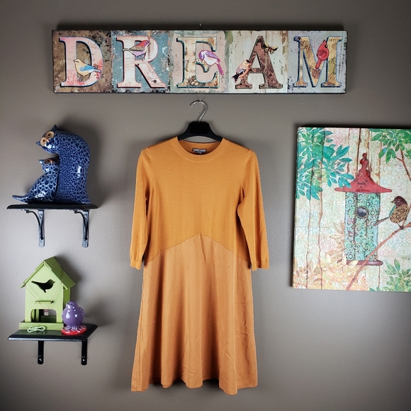 COS Dresses & Skirts - COS Mustard Yellow A-Line Midi Dress